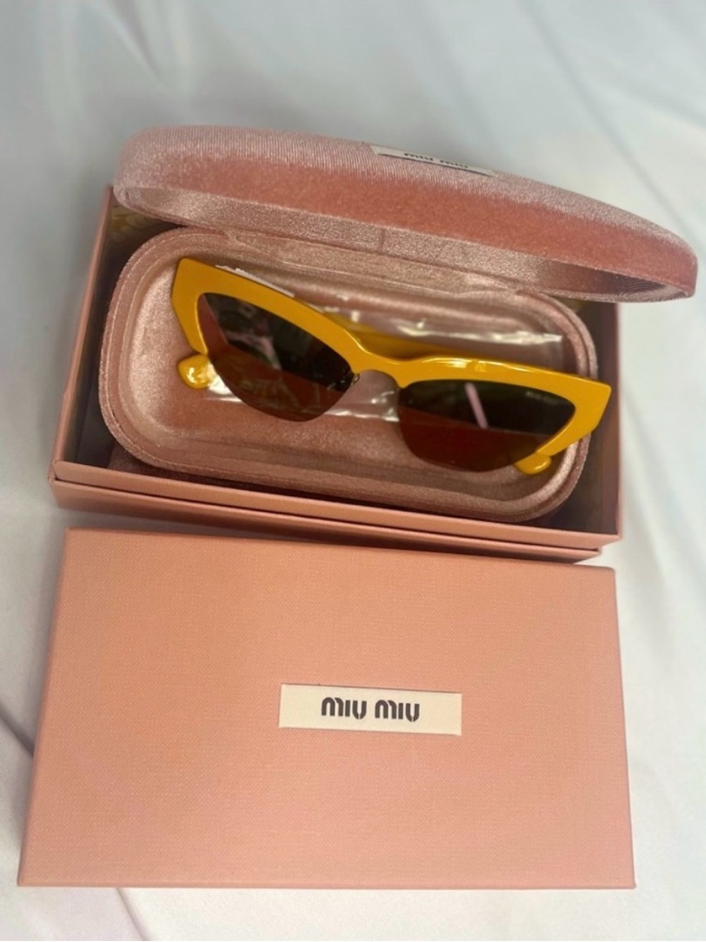 Miu Miu Yellow Cat Eye Sunglasses